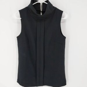Banana Republic Black Sleeveless Mock Neck Blouse Women's